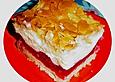 Bienenstich mit Pudding - Vanillecreme und Sauerkirschen