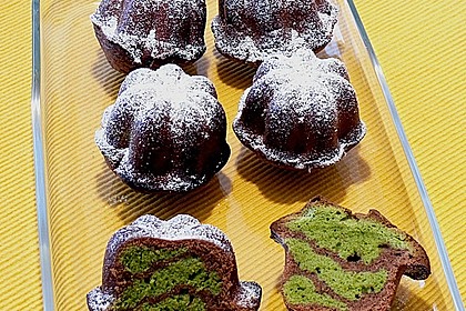 Marmorierter Matcha-Tee - Schokoladenkuchen