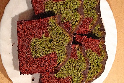 Marmorierter Matcha-Tee - Schokoladenkuchen 1