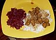Schweinefleisch in Burgundersauce