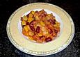 Kartoffelpfanne mit Paprika und Salami