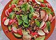 Gemischter Feldsalat mit Himbeeressig - Dressing