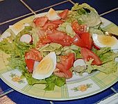 Gemischter Feldsalat mit Himbeeressig - Dressing (Bild)