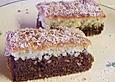 Kakaokuchen mit Kokosbelag