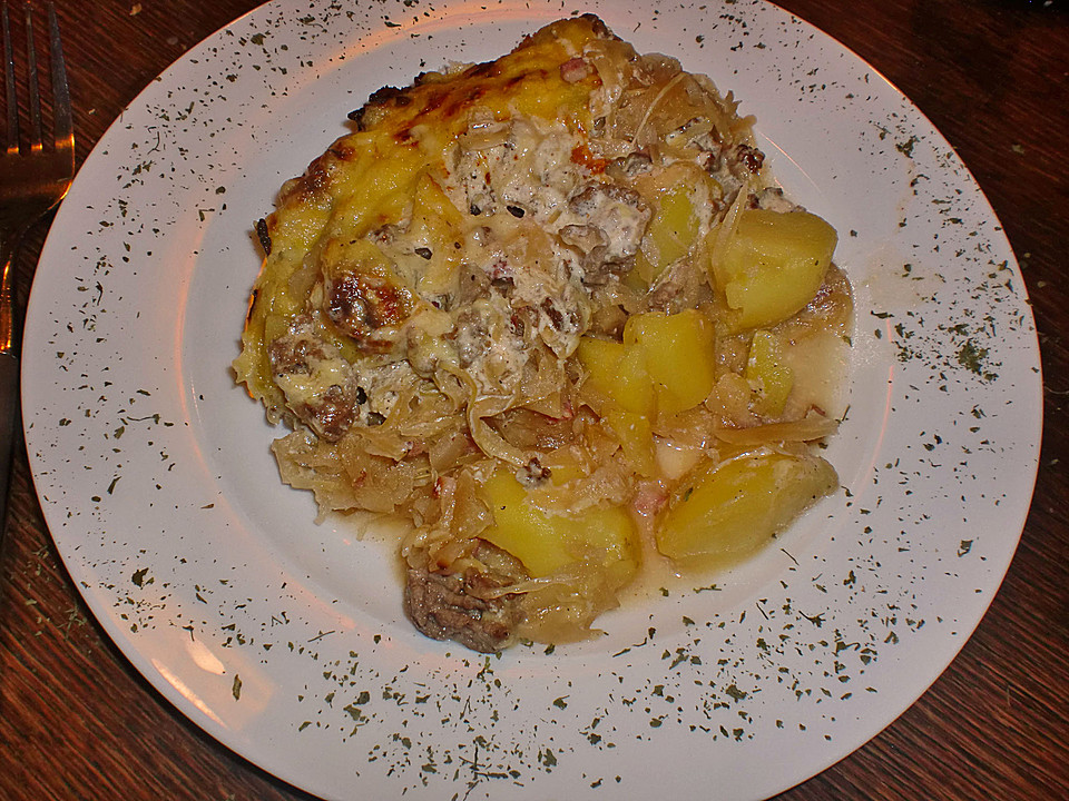Kartoffel - Sauerkraut - Auflauf (Rezept mit Bild) | Chefkoch.de