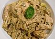 Pasta mit Schweinefilet in Kr&auml;utersahne