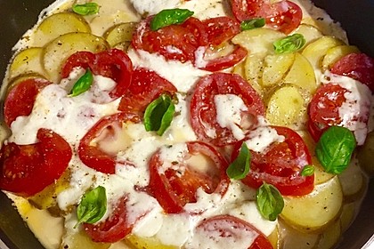 Kartoffelpfanne mit Mozzarella 1