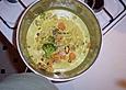 Brokkoli, Karotten und Pilze in Kokos Curry Sauce