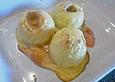 Bratapfel mit Vanillepudding