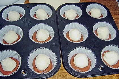 Schoko - Muffins mit Kokos - Herz 111