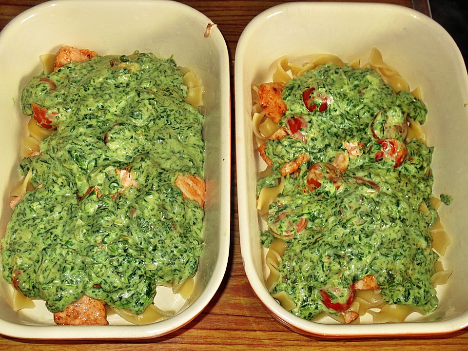 Bandnudeln mit Lachs und Spinat (Rezept mit Bild) | Chefkoch.de