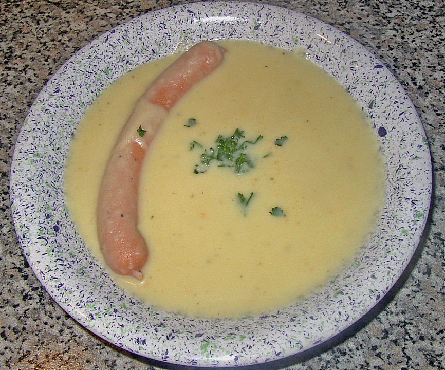 Kartoffelcremesuppe mit Würstchen (Rezept mit Bild) | Chefkoch.de