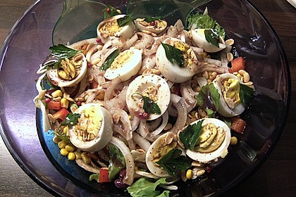 Bunter Salat mit Ei, Salami etc. 1
