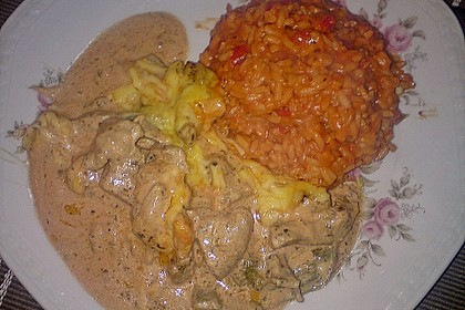 Gyros, &uuml;berbacken mit Metaxa - Sahne - Sauce 4