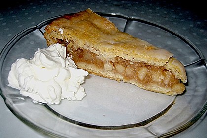 Gedeckter Apfelkuchen mit Guss 7