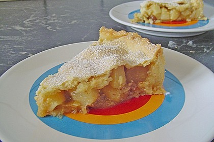 Gedeckter Apfelkuchen mit Guss 19
