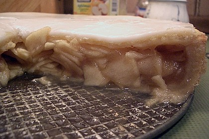 Gedeckter Apfelkuchen mit Guss 1
