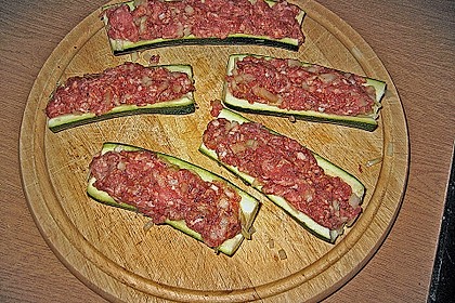 Gef&uuml;llte Zucchini mit Hackfleisch 2