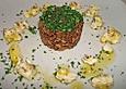 Belugalinsen mit mariniertem Feta