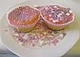 Vanillemuffins mit Prinzessinen - Glasur