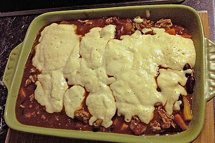 Chili con carne unter Maisbrothaube 2