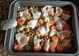 Auflauf mit Kartoffelp&uuml;ree, R&ouml;stzwiebeln und Ei