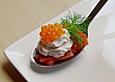 Lachs mit Meerrettichcreme und Garnitur