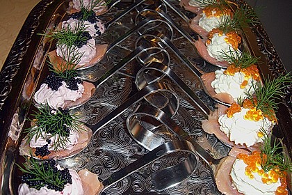 Lachs mit Meerrettichcreme und Garnitur 3