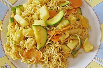 Gebratene Chinanudeln mit Gemüse