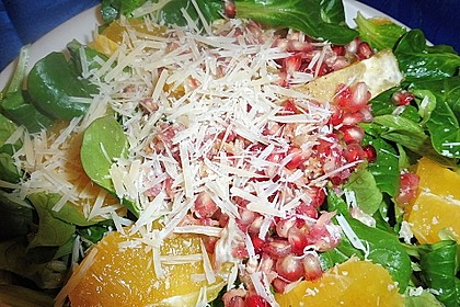 Farbenfreudiger Granatapfel - Orangen - Feldsalat 8