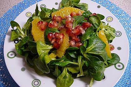 Farbenfreudiger Granatapfel - Orangen - Feldsalat 1