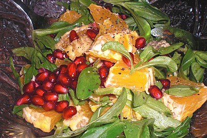 Farbenfreudiger Granatapfel - Orangen - Feldsalat 10