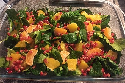 Farbenfreudiger Granatapfel - Orangen - Feldsalat 11