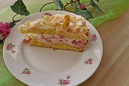 Baiser - Torte mit Himbeer - oder Brombeercreme 17
