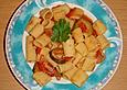 Nudeln mit  Tintenfisch und Zucchini