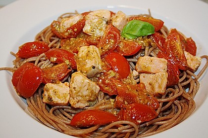 Spaghetti mit Lachs und Kirschtomaten 2
