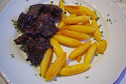 Strau&szlig;enfilet mit Koriander und Rotwein