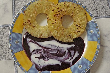Ananas - Kokos - Ringe mit Himbeeren 1