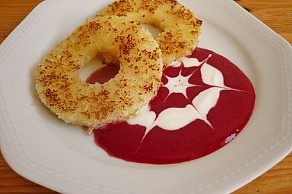 Ananas - Kokos - Ringe mit Himbeeren 2