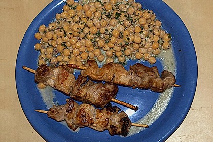Sate - Spie&szlig;e auf Kichererbsen - Salat 1