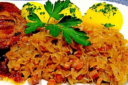 Gebratenes Sauerkraut