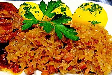 Gebratenes Sauerkraut