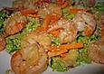 Japanische Zwiebelsauce mit Chinakohl und Shrimps