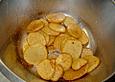 Aufgeblasene Kartoffelchips