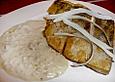 Zanderfilet knusprig gebacken mit Meerrettichsauce