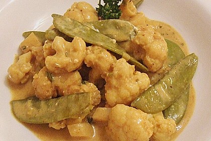 Zuckererbsen-Blumenkohl-Curry 2