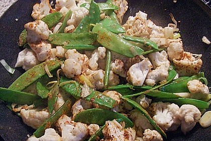 Zuckererbsen-Blumenkohl-Curry 4