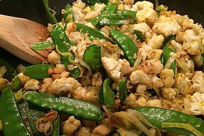 Zuckererbsen-Blumenkohl-Curry 1