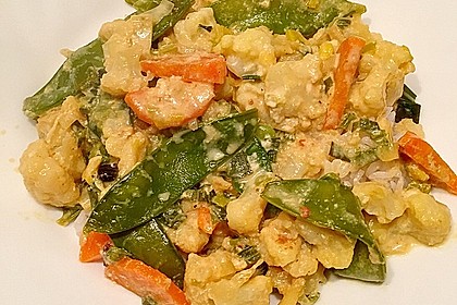 Zuckererbsen-Blumenkohl-Curry 3