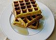 Waffeln mit K&uuml;rbisp&uuml;ree